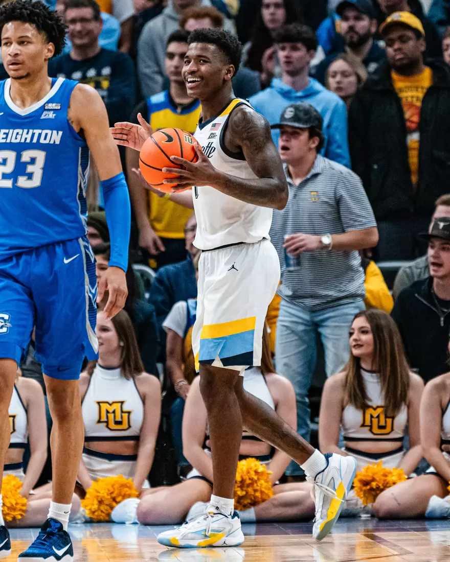 No. 10 Marquette Men's Basketball Defeats No. 22 Creighton 72-67 on December 30th, 2023 at Fisrev Forum in Milwaukee, WI