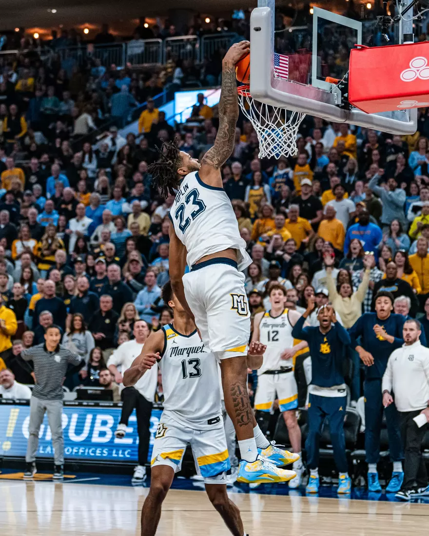 No. 10 Marquette Men's Basketball Defeats No. 22 Creighton 72-67 on December 30th, 2023 at Fisrev Forum in Milwaukee, WI