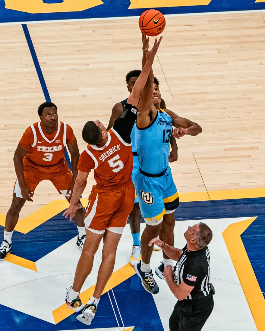 #8 Marquette Basketball defeats University of Texas 86-65 at Fiserv Forum on Wednesday December 6, 2023 in Milwaukee, WI.