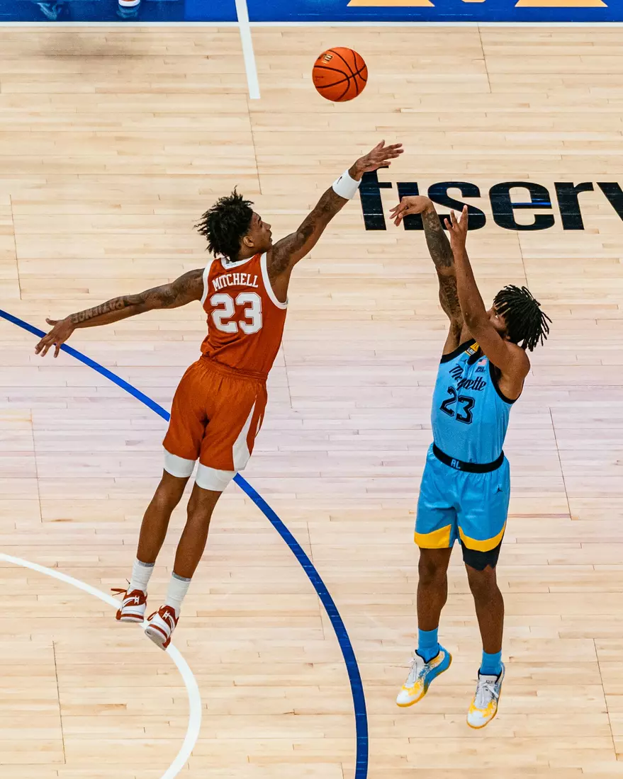 #8 Marquette Basketball defeats University of Texas 86-65 at Fiserv Forum on Wednesday December 6, 2023 in Milwaukee, WI.