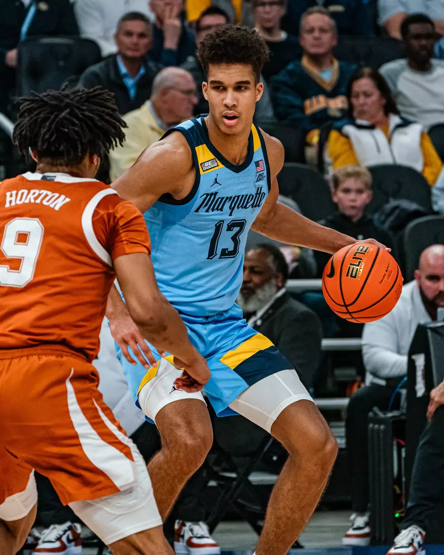 #8 Marquette Basketball defeats University of Texas 86-65 at Fiserv Forum on Wednesday December 6, 2023 in Milwaukee, WI.