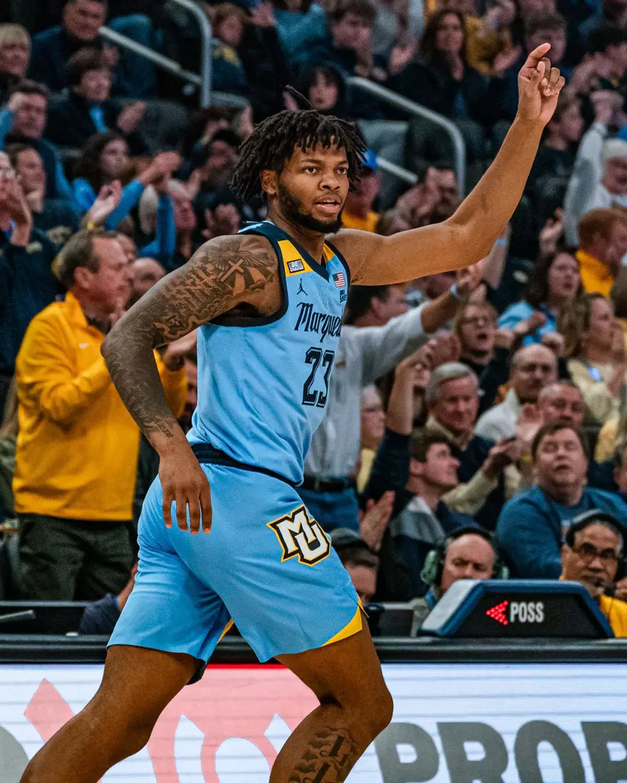 #8 Marquette Basketball defeats University of Texas 86-65 at Fiserv Forum on Wednesday December 6, 2023 in Milwaukee, WI.