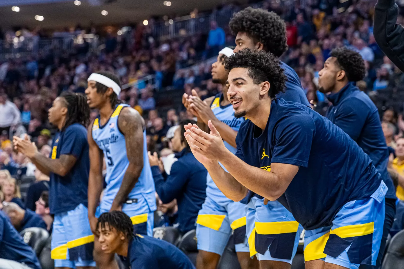 #8 Marquette Basketball defeats University of Texas 86-65 at Fiserv Forum on Wednesday December 6, 2023 in Milwaukee, WI.
