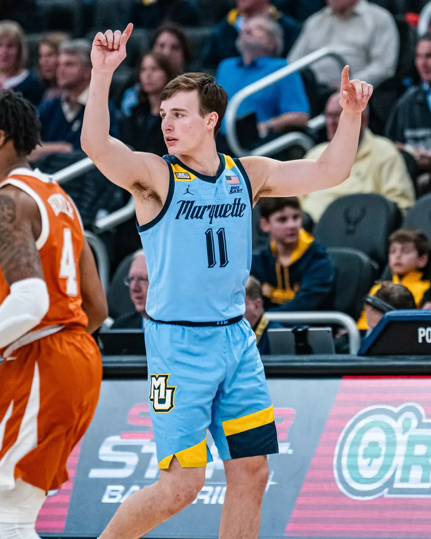 #8 Marquette Basketball defeats University of Texas 86-65 at Fiserv Forum on Wednesday December 6, 2023 in Milwaukee, WI.