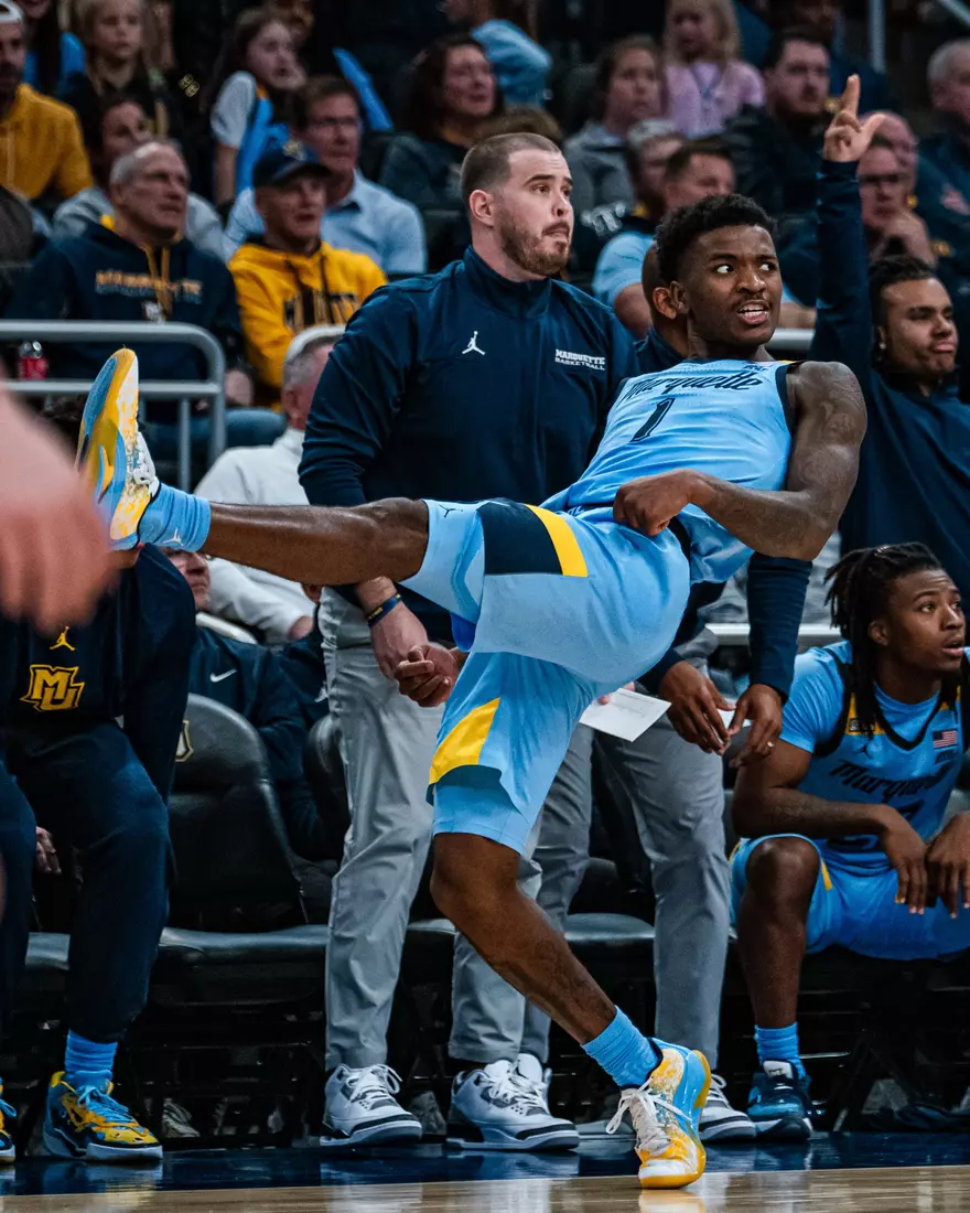 #8 Marquette Basketball defeats University of Texas 86-65 at Fiserv Forum on Wednesday December 6, 2023 in Milwaukee, WI.
