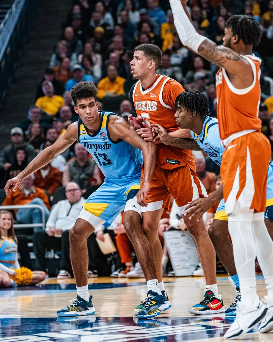 #8 Marquette Basketball defeats University of Texas 86-65 at Fiserv Forum on Wednesday December 6, 2023 in Milwaukee, WI.