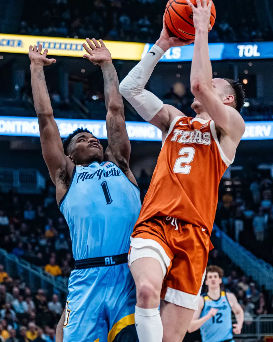 #8 Marquette Basketball defeats University of Texas 86-65 at Fiserv Forum on Wednesday December 6, 2023 in Milwaukee, WI.
