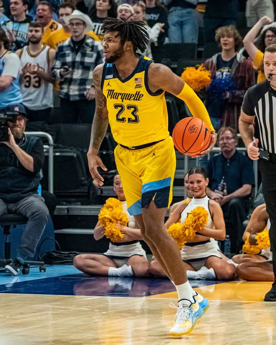 #8 Marquette Basketball defeats Notre Dame 78-59 at Fiserv Forum on Saturday December 9, 2023 in Milwaukee, WI.