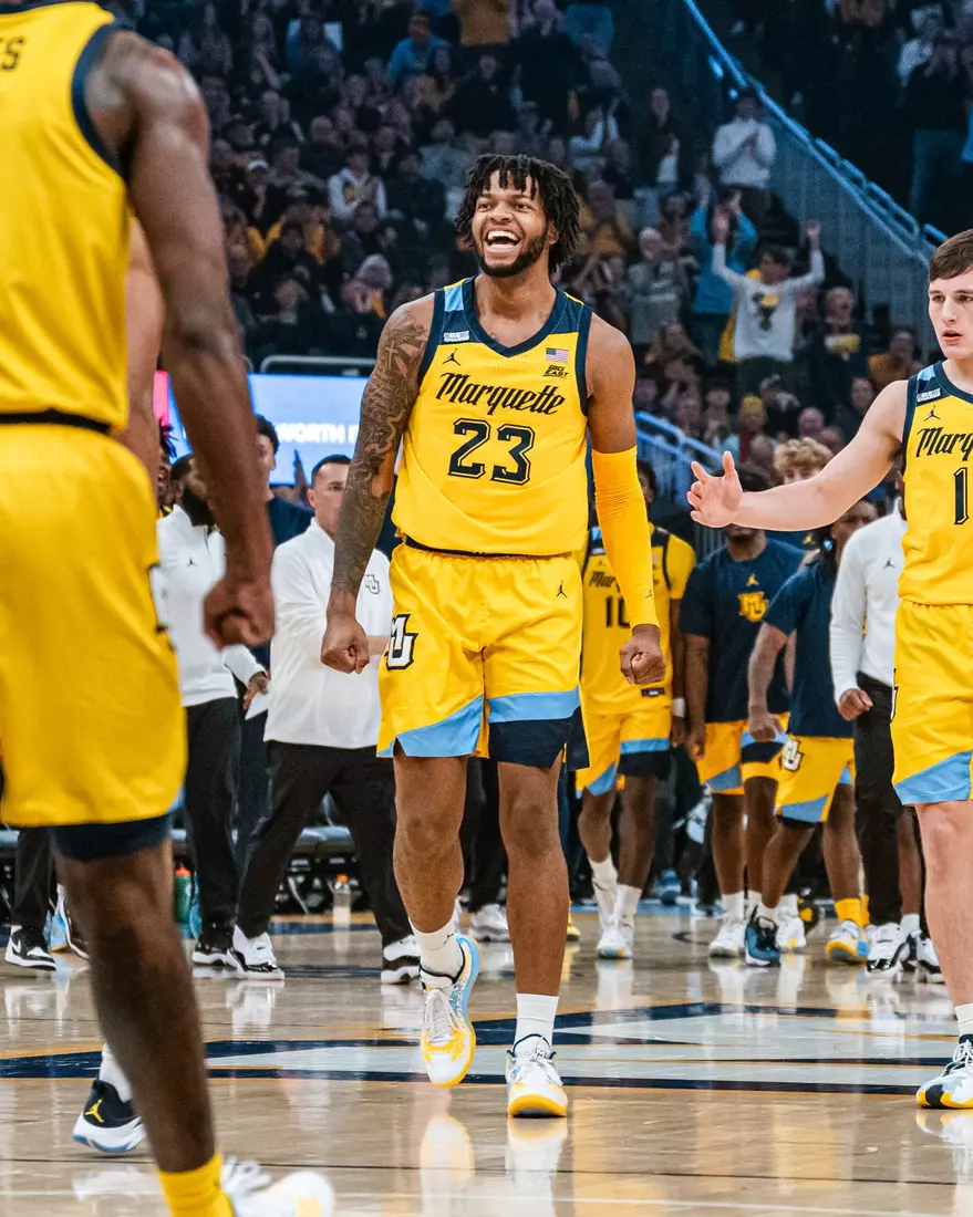 #8 Marquette Basketball defeats Notre Dame 78-59 at Fiserv Forum on Saturday December 9, 2023 in Milwaukee, WI.