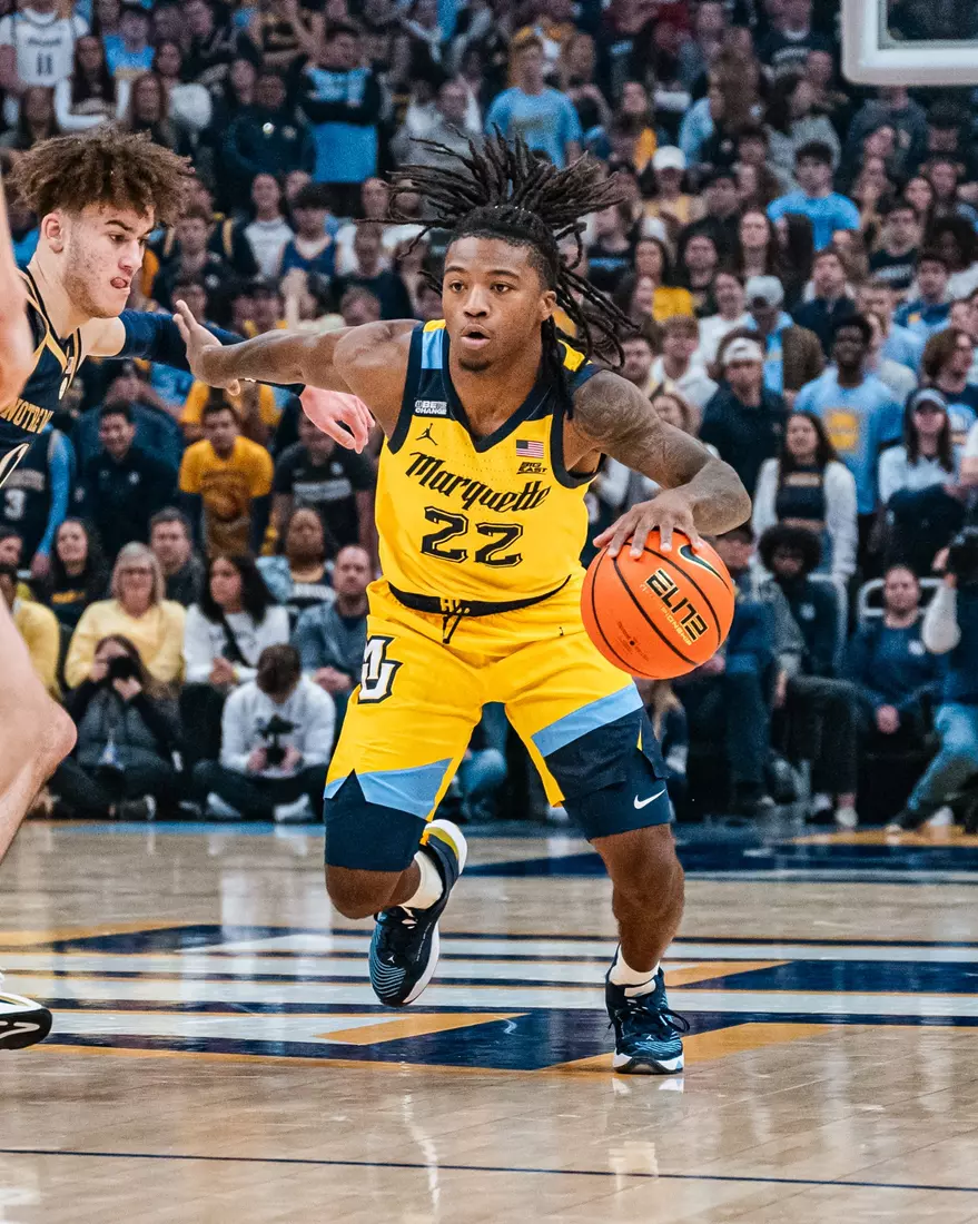 #8 Marquette Basketball defeats Notre Dame 78-59 at Fiserv Forum on Saturday December 9, 2023 in Milwaukee, WI.