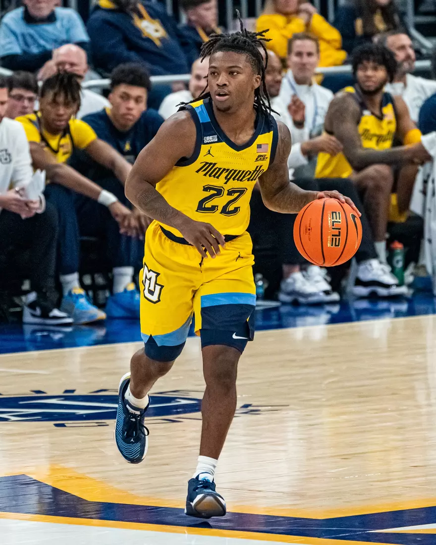 #8 Marquette Basketball defeats Notre Dame 78-59 at Fiserv Forum on Saturday December 9, 2023 in Milwaukee, WI.