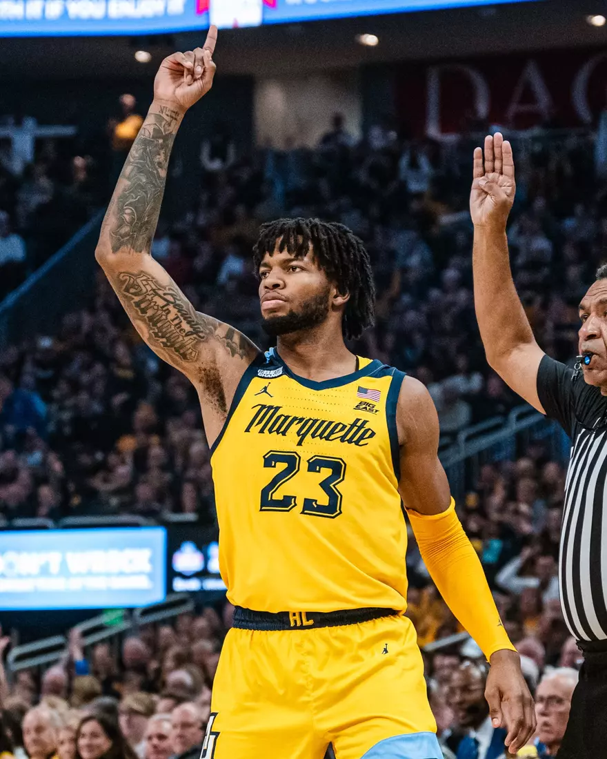 #8 Marquette Basketball defeats Notre Dame 78-59 at Fiserv Forum on Saturday December 9, 2023 in Milwaukee, WI.