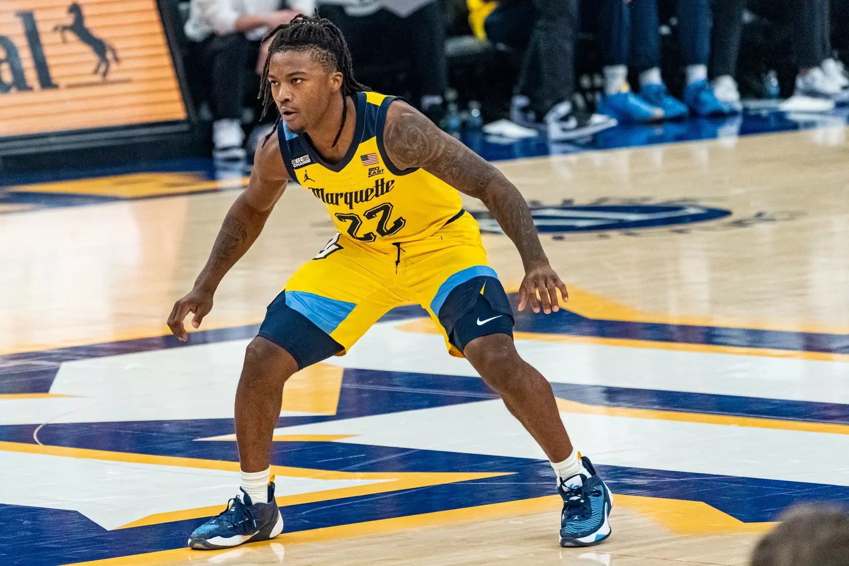 #8 Marquette Basketball defeats Notre Dame 78-59 at Fiserv Forum on Saturday December 9, 2023 in Milwaukee, WI.