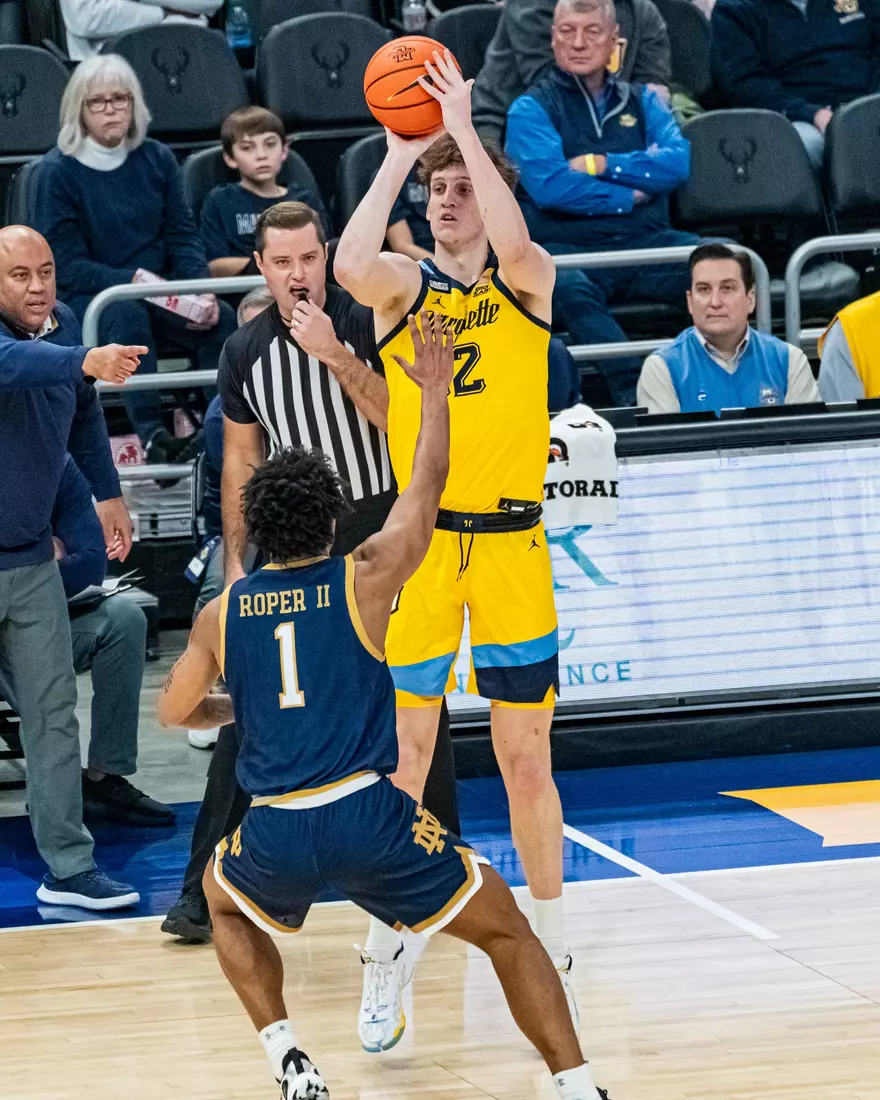 #8 Marquette Basketball defeats Notre Dame 78-59 at Fiserv Forum on Saturday December 9, 2023 in Milwaukee, WI.