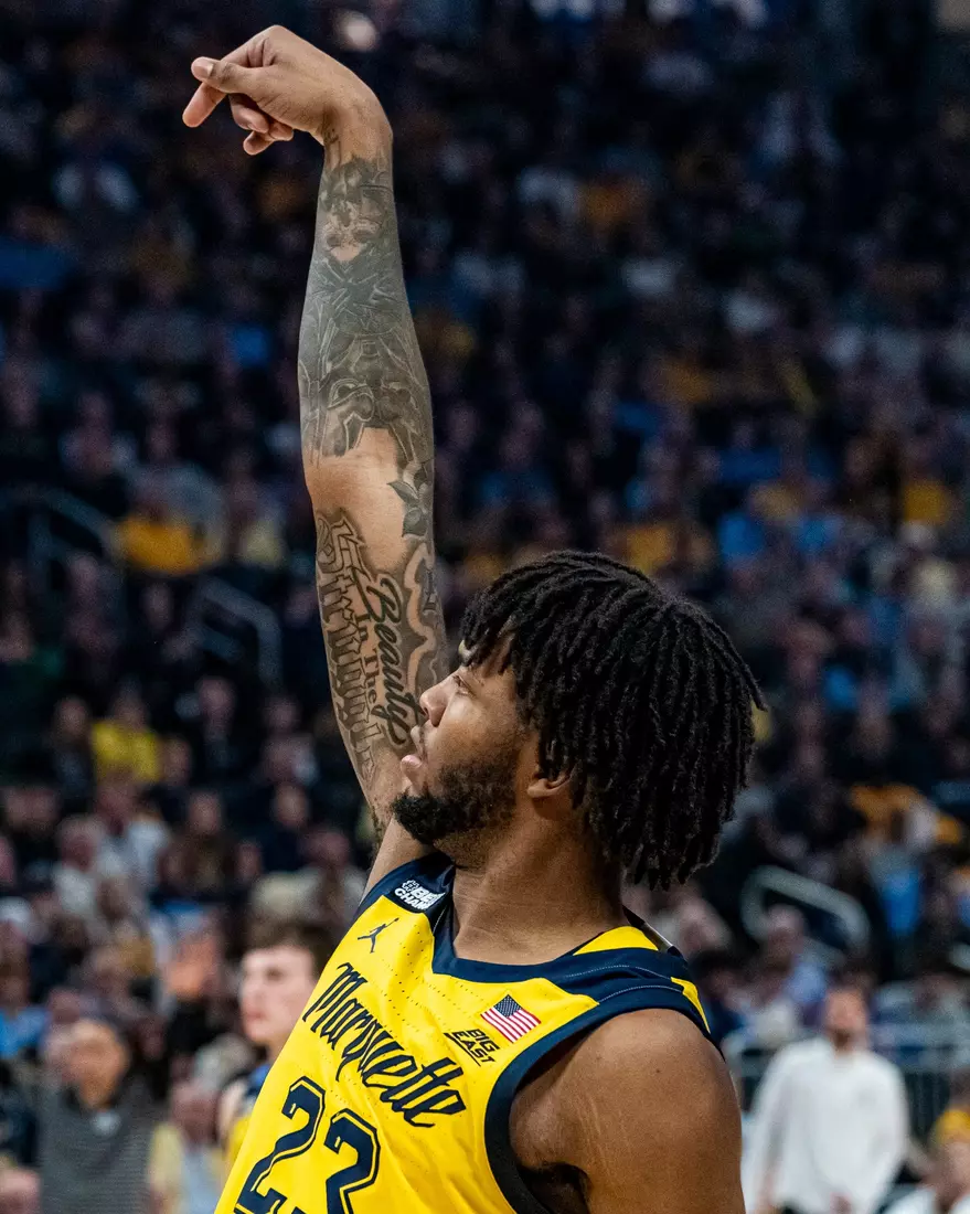 #8 Marquette Basketball defeats Notre Dame 78-59 at Fiserv Forum on Saturday December 9, 2023 in Milwaukee, WI.