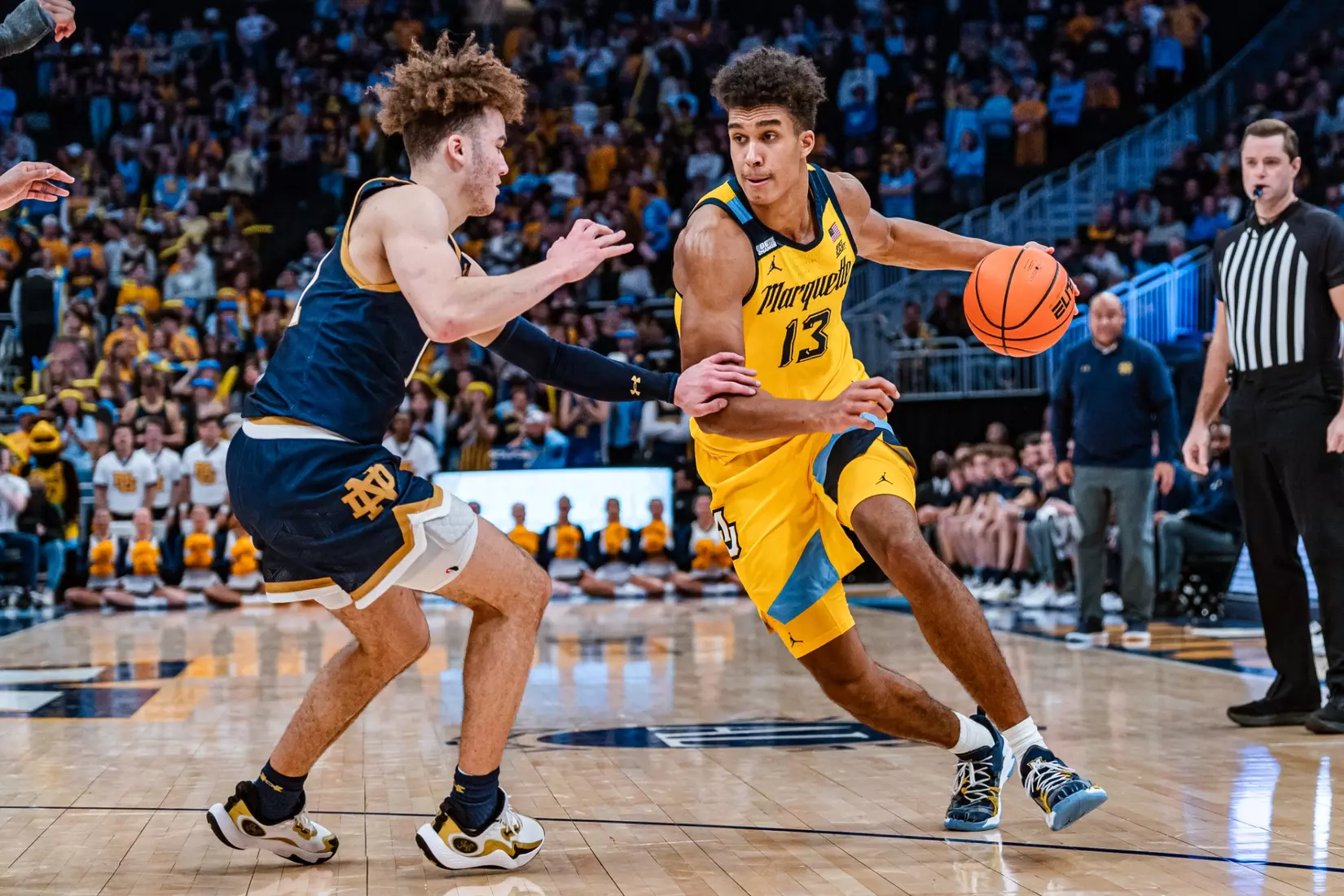 #8 Marquette Basketball defeats Notre Dame 78-59 at Fiserv Forum on Saturday December 9, 2023 in Milwaukee, WI.