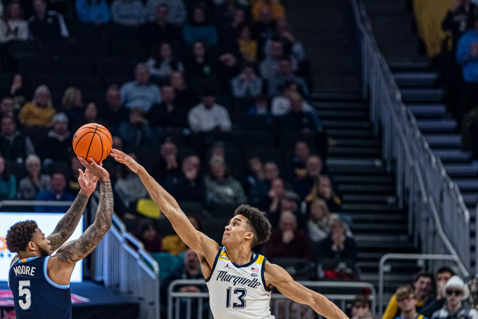 Marquette Men's Basketball defeats Villanova Wildcats 73-64 at Fiserv Forum in Milwaukee, WI on February 1, 2023.