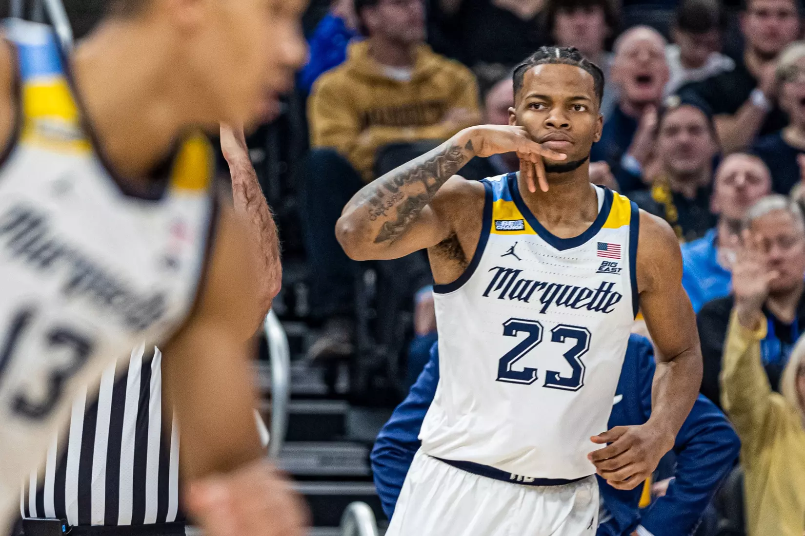 Marquette Men's Basketball defeats Villanova Wildcats 73-64 at Fiserv Forum in Milwaukee, WI on February 1, 2023.