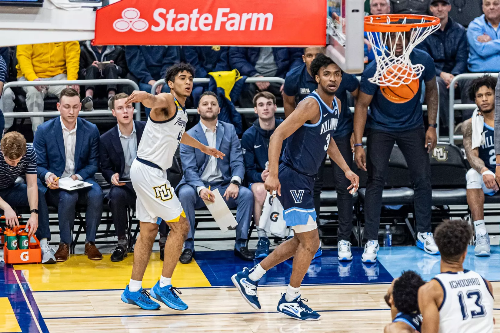 Marquette Men's Basketball defeats Villanova Wildcats 73-64 at Fiserv Forum in Milwaukee, WI on February 1, 2023.