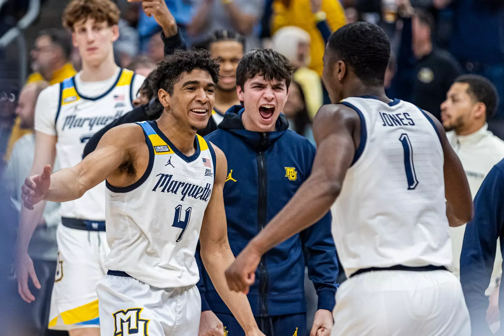 Marquette Men's Basketball defeats Villanova Wildcats 73-64 at Fiserv Forum in Milwaukee, WI on February 1, 2023.
