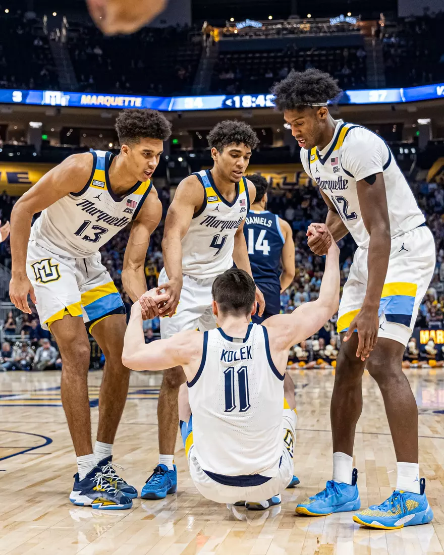 Marquette Men's Basketball defeats Villanova Wildcats 73-64 at Fiserv Forum in Milwaukee, WI on February 1, 2023.
