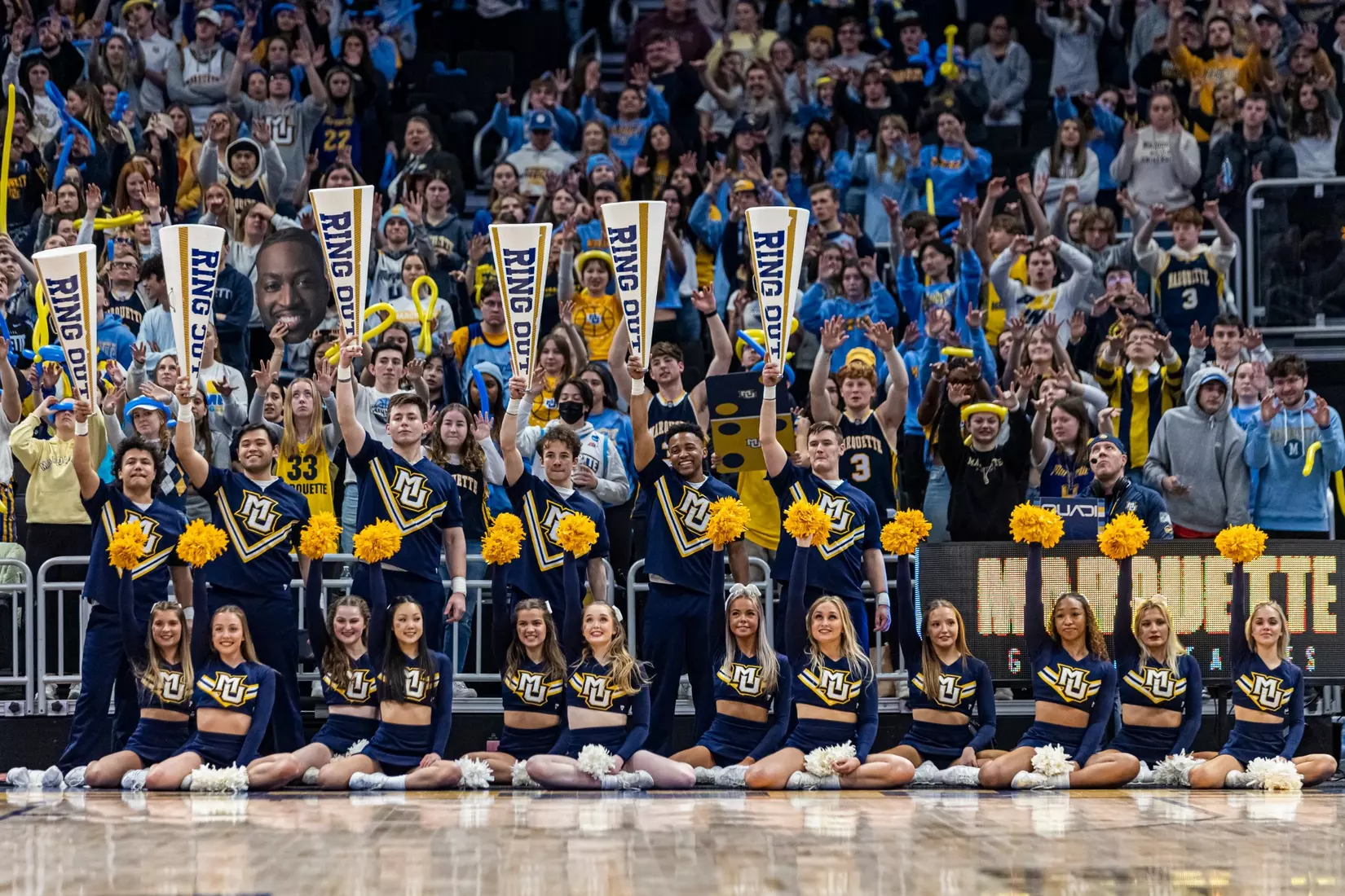 Marquette Men's Basketball defeats Villanova Wildcats 73-64 at Fiserv Forum in Milwaukee, WI on February 1, 2023.