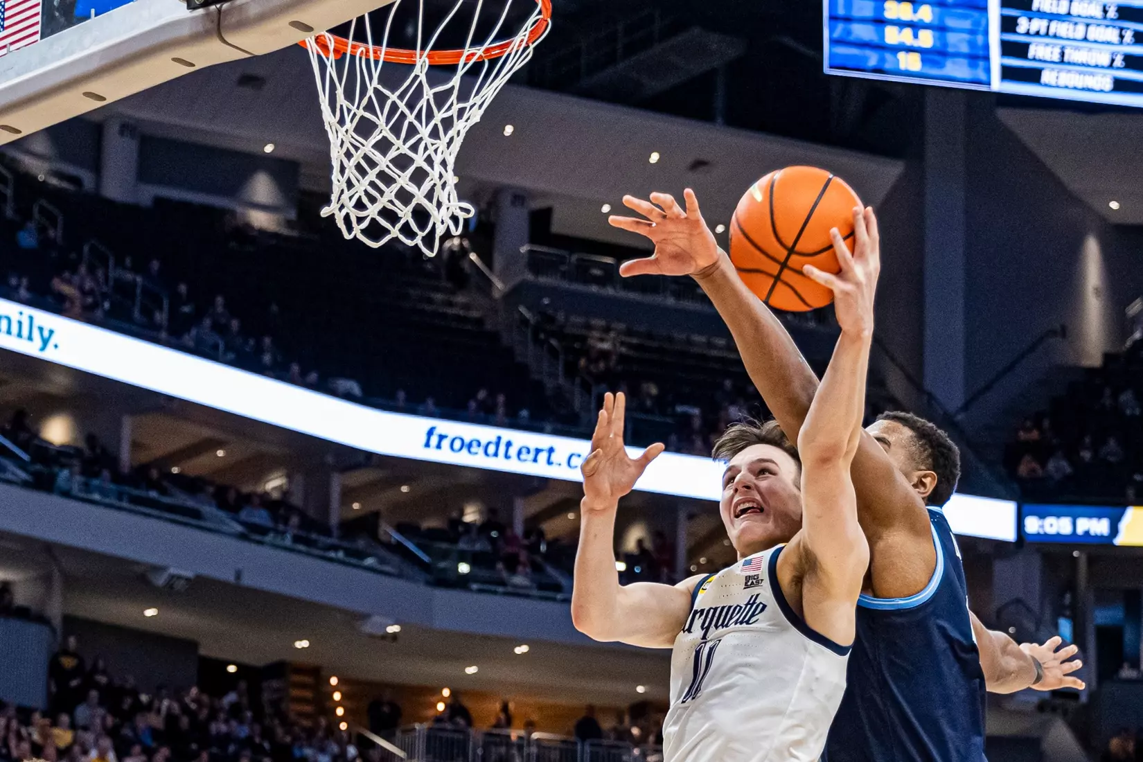 Marquette Men's Basketball defeats Villanova Wildcats 73-64 at Fiserv Forum in Milwaukee, WI on February 1, 2023.