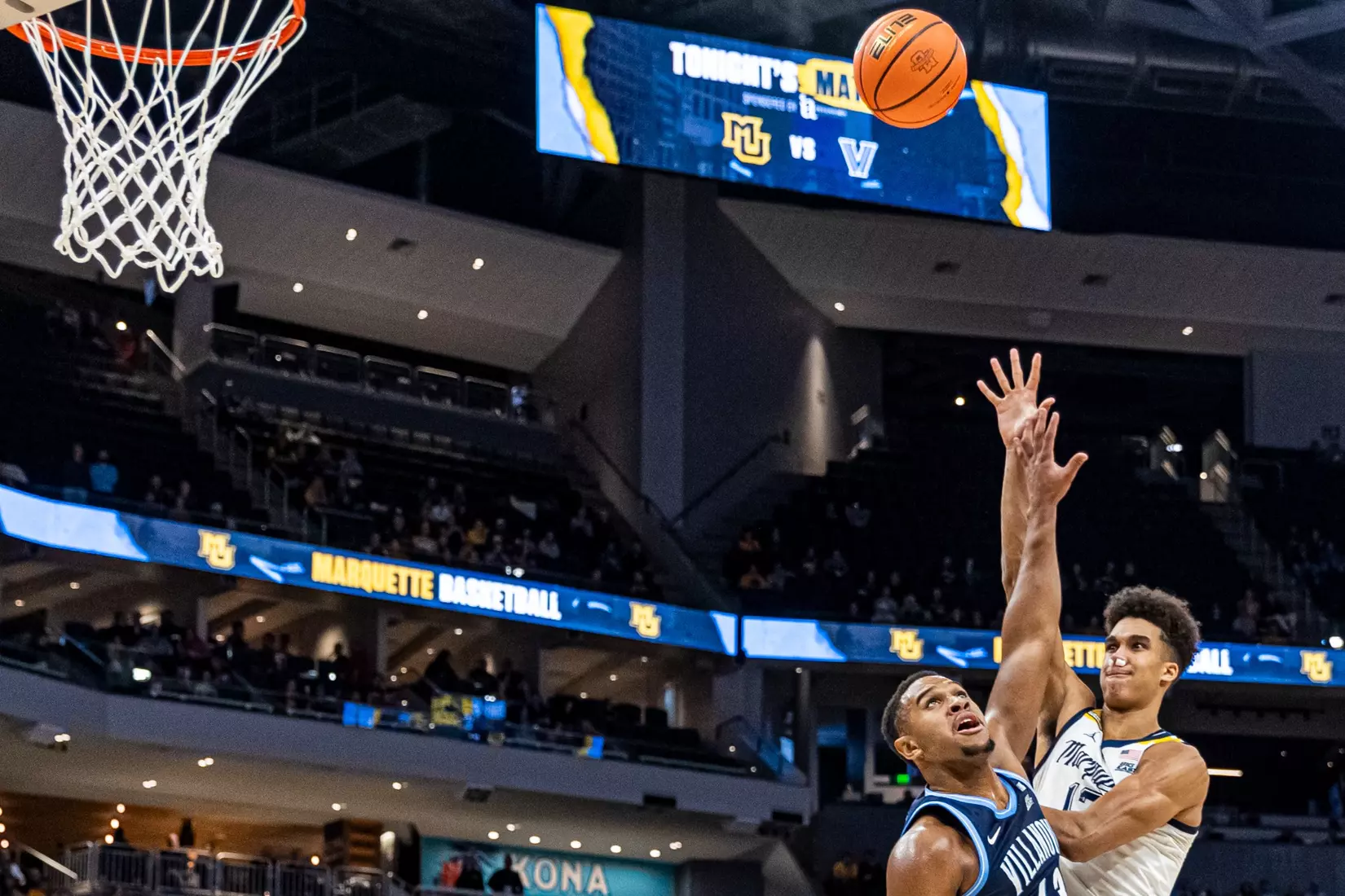 Marquette Men's Basketball defeats Villanova Wildcats 73-64 at Fiserv Forum in Milwaukee, WI on February 1, 2023.