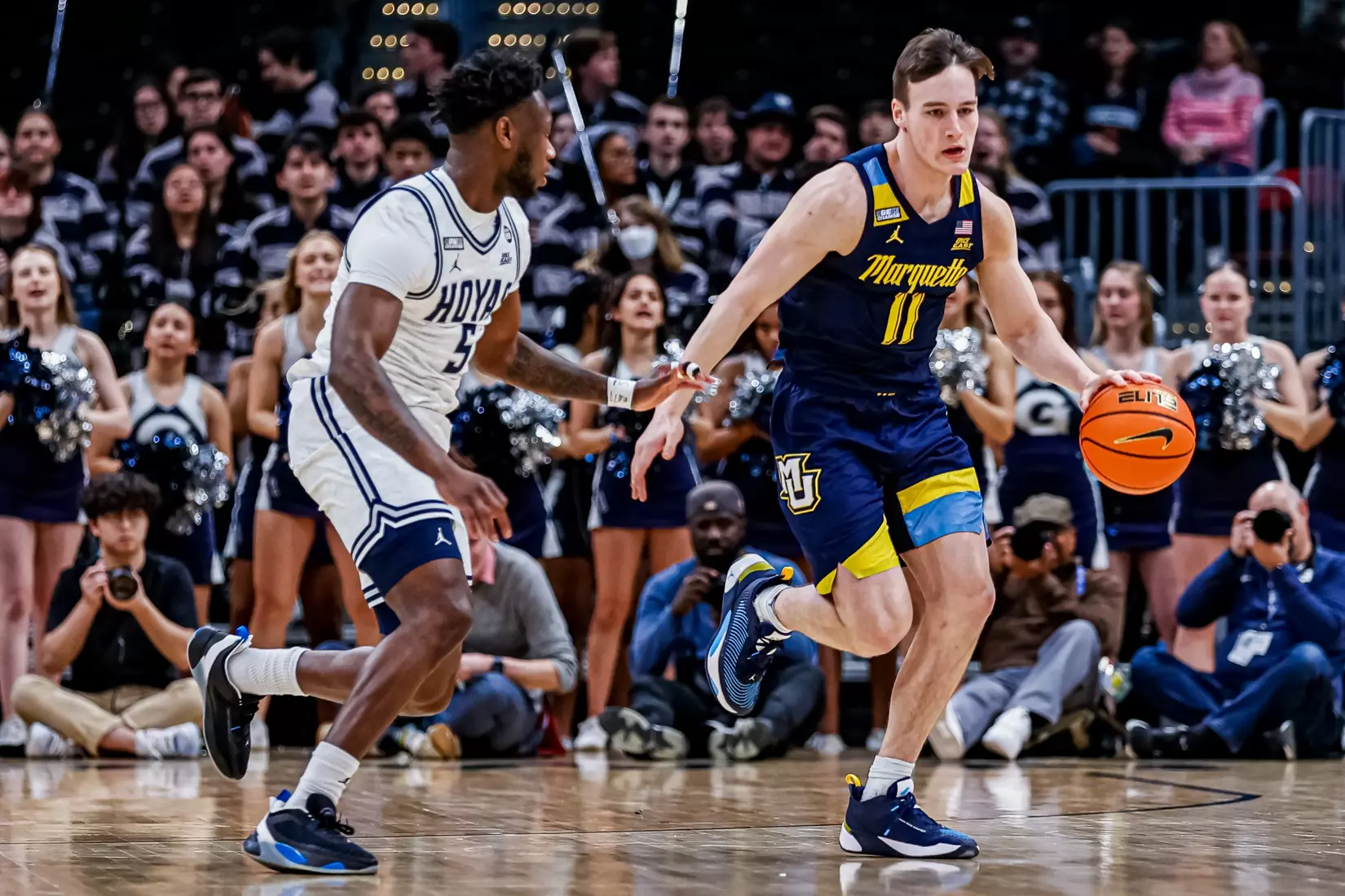 #10 Marquette Men's Basketball defeats Georgetown in Washington D.C. on Saturday February 11, 2023.