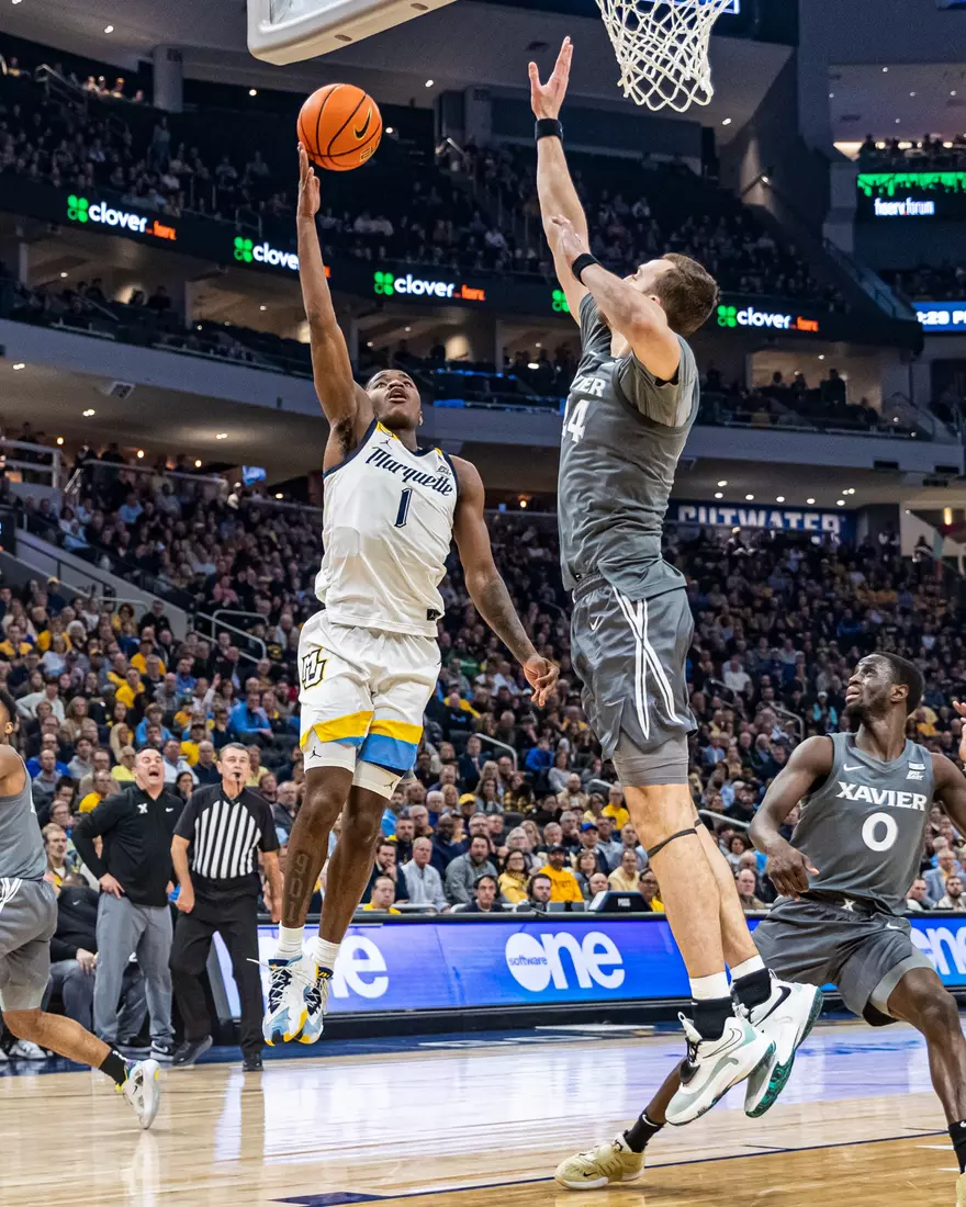 #11 Marquette Basketball tops #16 Xavier 69-68 at Fiserv Forum in Milwaukee, WI to clinch a one game lead for the Big East title on Wednesday February 15, 2023.