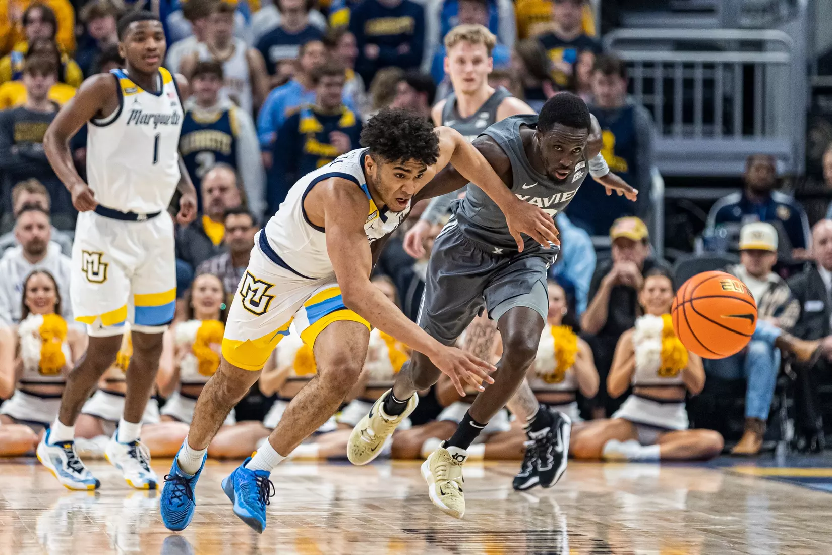 #11 Marquette Basketball tops #16 Xavier 69-68 at Fiserv Forum in Milwaukee, WI to clinch a one game lead for the Big East title on Wednesday February 15, 2023.
