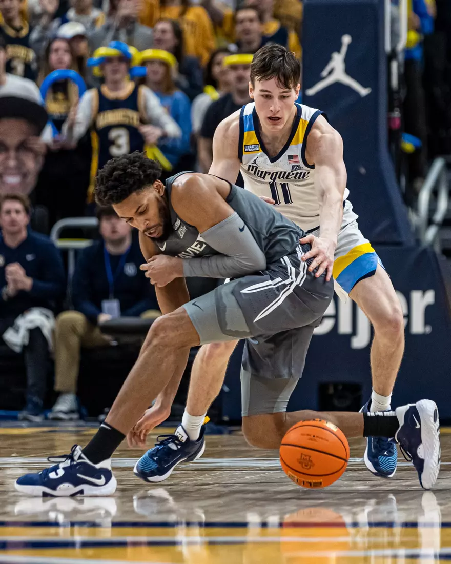 #11 Marquette Basketball tops #16 Xavier 69-68 at Fiserv Forum in Milwaukee, WI to clinch a one game lead for the Big East title on Wednesday February 15, 2023.