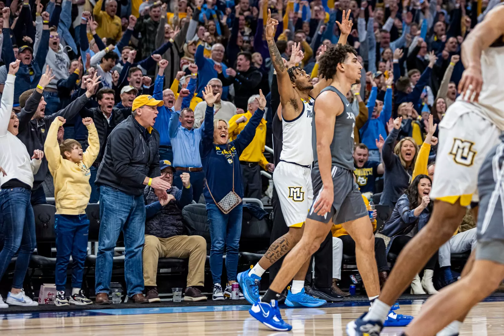 #11 Marquette Basketball tops #16 Xavier 69-68 at Fiserv Forum in Milwaukee, WI to clinch a one game lead for the Big East title on Wednesday February 15, 2023.