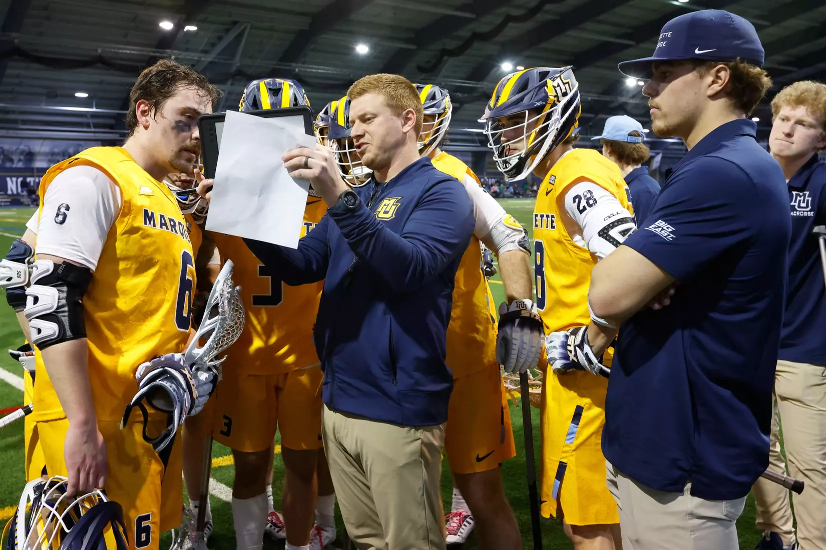 Notre Dame IN - February 15, 2023: Marquette Men’s Lacrosse vs Notre Dame
Photo by Marcus SnowdenSOUTH BEND, IN - February 15, 2023: Marquette Men’s Lacrosse vs Notre Dame Celebration
Photo by Marcus Snowden