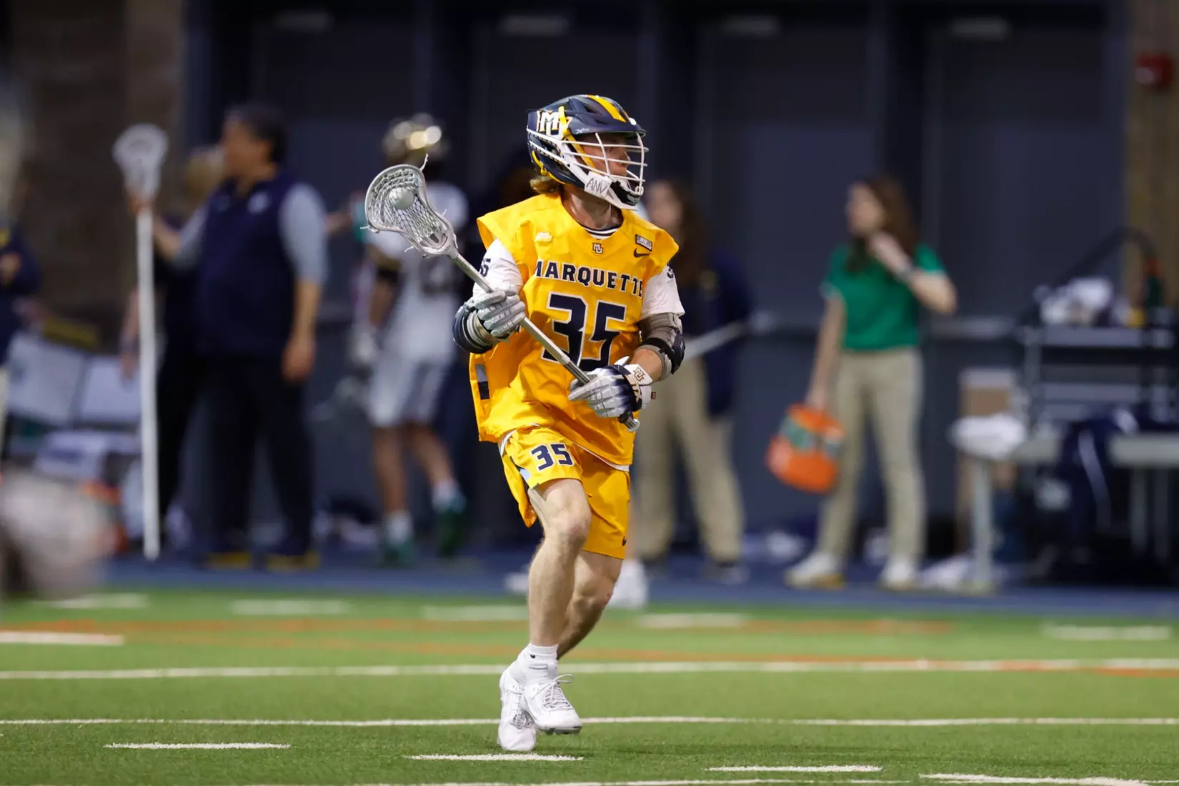 Notre Dame IN - February 15, 2023: Marquette Men’s Lacrosse vs Notre Dame
Photo by Marcus SnowdenSOUTH BEND, IN - February 15, 2023: Marquette Men’s Lacrosse vs Notre Dame Celebration
Photo by Marcus Snowden