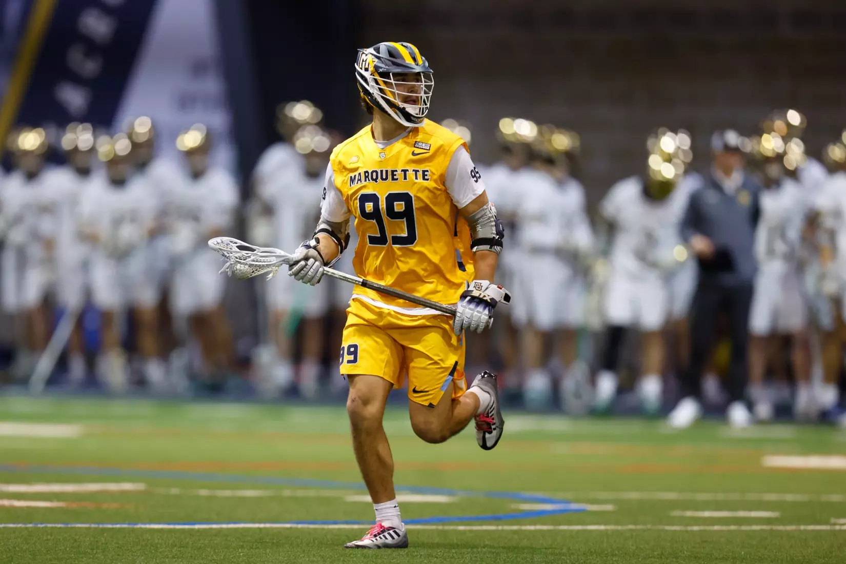 Notre Dame IN - February 15, 2023: Marquette Men’s Lacrosse vs Notre Dame
Photo by Marcus SnowdenSOUTH BEND, IN - February 15, 2023: Marquette Men’s Lacrosse vs Notre Dame Celebration
Photo by Marcus Snowden