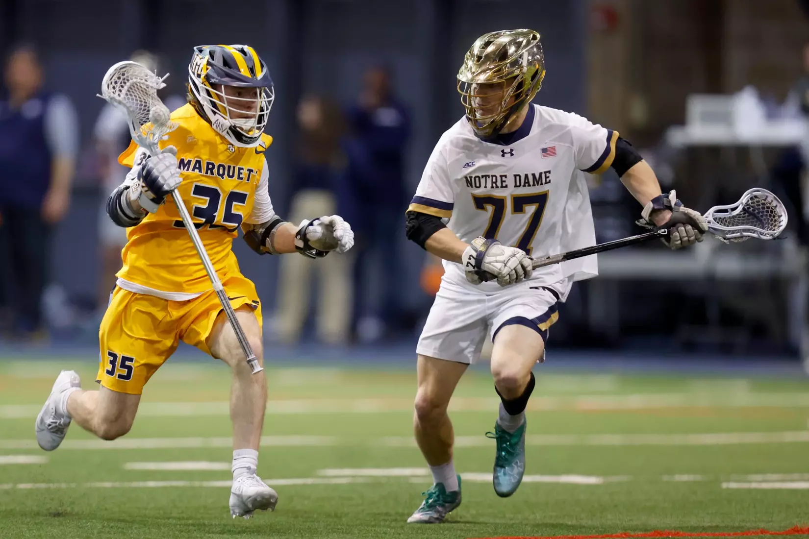Notre Dame IN - February 15, 2023: Marquette Men’s Lacrosse vs Notre Dame
Photo by Marcus SnowdenSOUTH BEND, IN - February 15, 2023: Marquette Men’s Lacrosse vs Notre Dame Celebration
Photo by Marcus Snowden