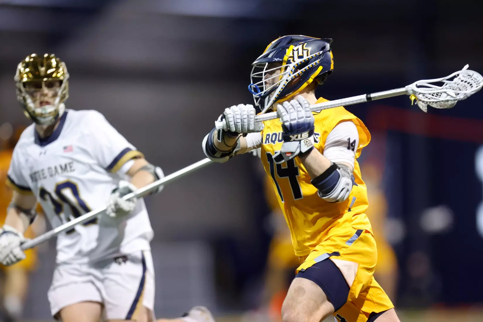 Notre Dame IN - February 15, 2023: Marquette Men’s Lacrosse vs Notre Dame
Photo by Marcus SnowdenSOUTH BEND, IN - February 15, 2023: Marquette Men’s Lacrosse vs Notre Dame Celebration
Photo by Marcus Snowden