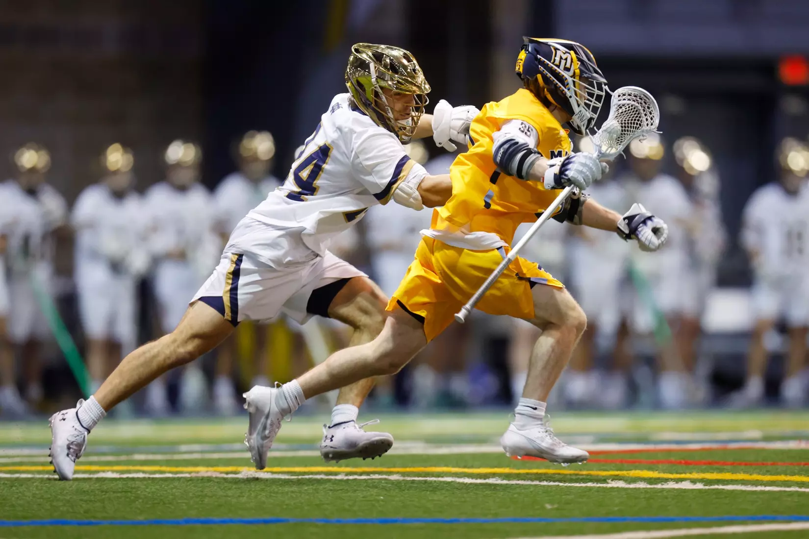 Notre Dame IN - February 15, 2023: Marquette Men’s Lacrosse vs Notre Dame
Photo by Marcus SnowdenSOUTH BEND, IN - February 15, 2023: Marquette Men’s Lacrosse vs Notre Dame Celebration
Photo by Marcus Snowden