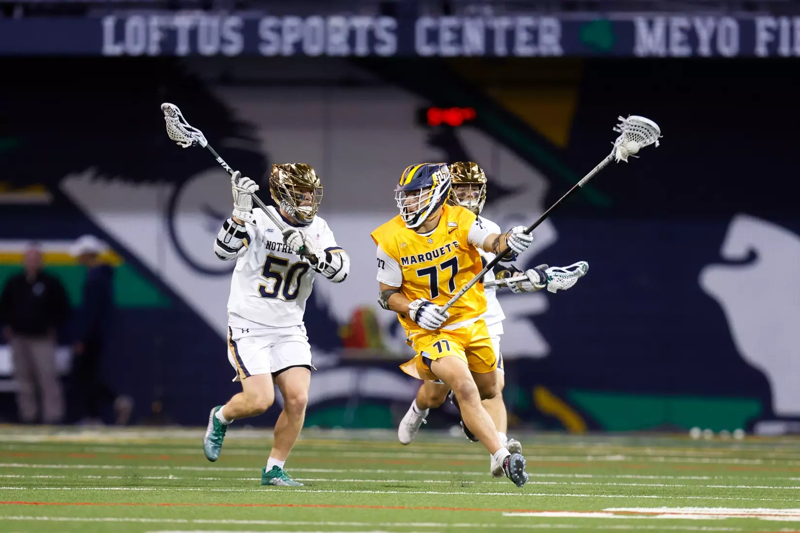 Notre Dame IN - February 15, 2023: Marquette Men’s Lacrosse vs Notre Dame
Photo by Marcus SnowdenSOUTH BEND, IN - February 15, 2023: Marquette Men’s Lacrosse vs Notre Dame Celebration
Photo by Marcus Snowden