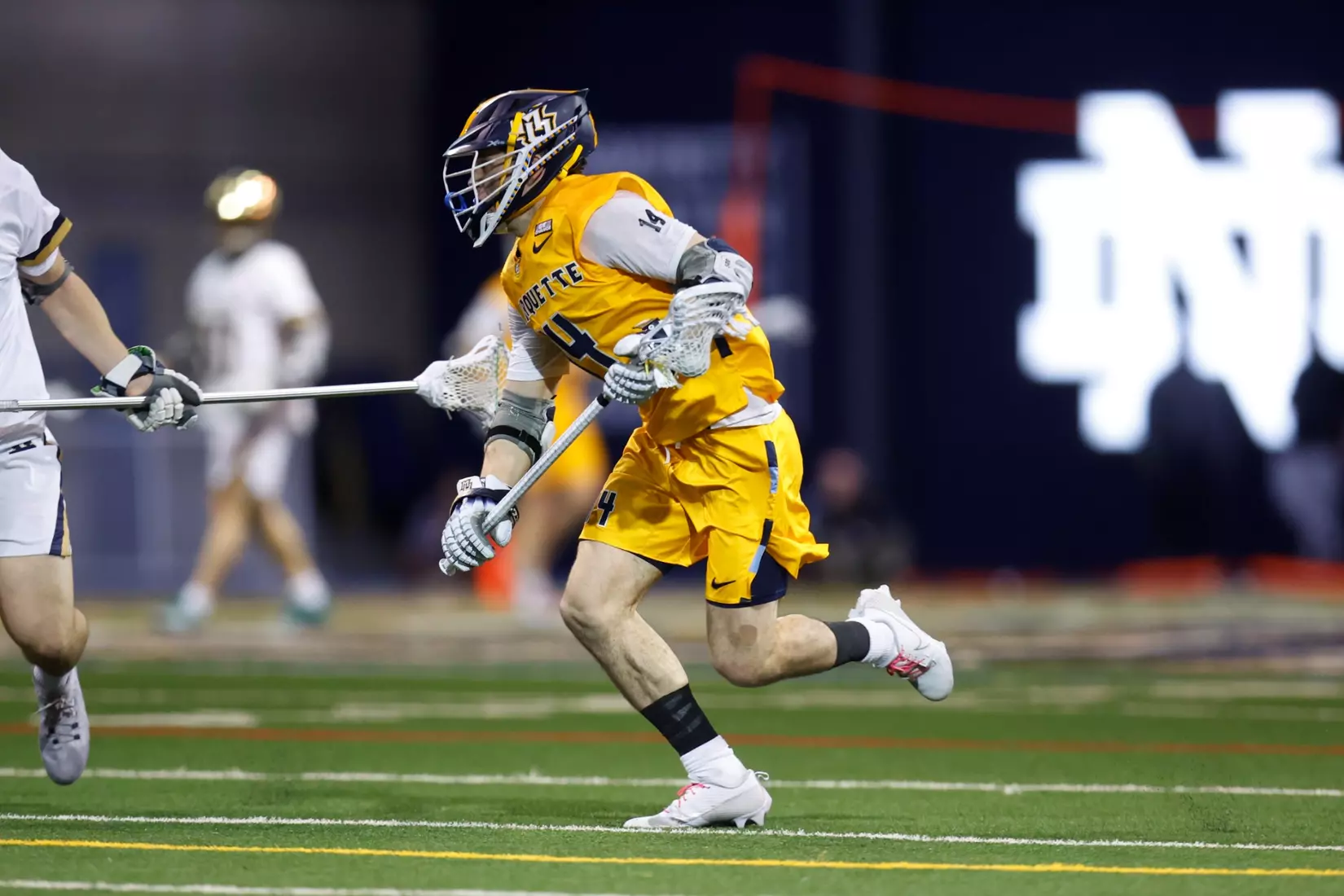 Notre Dame IN - February 15, 2023: Marquette Men’s Lacrosse vs Notre Dame
Photo by Marcus SnowdenSOUTH BEND, IN - February 15, 2023: Marquette Men’s Lacrosse vs Notre Dame Celebration
Photo by Marcus Snowden