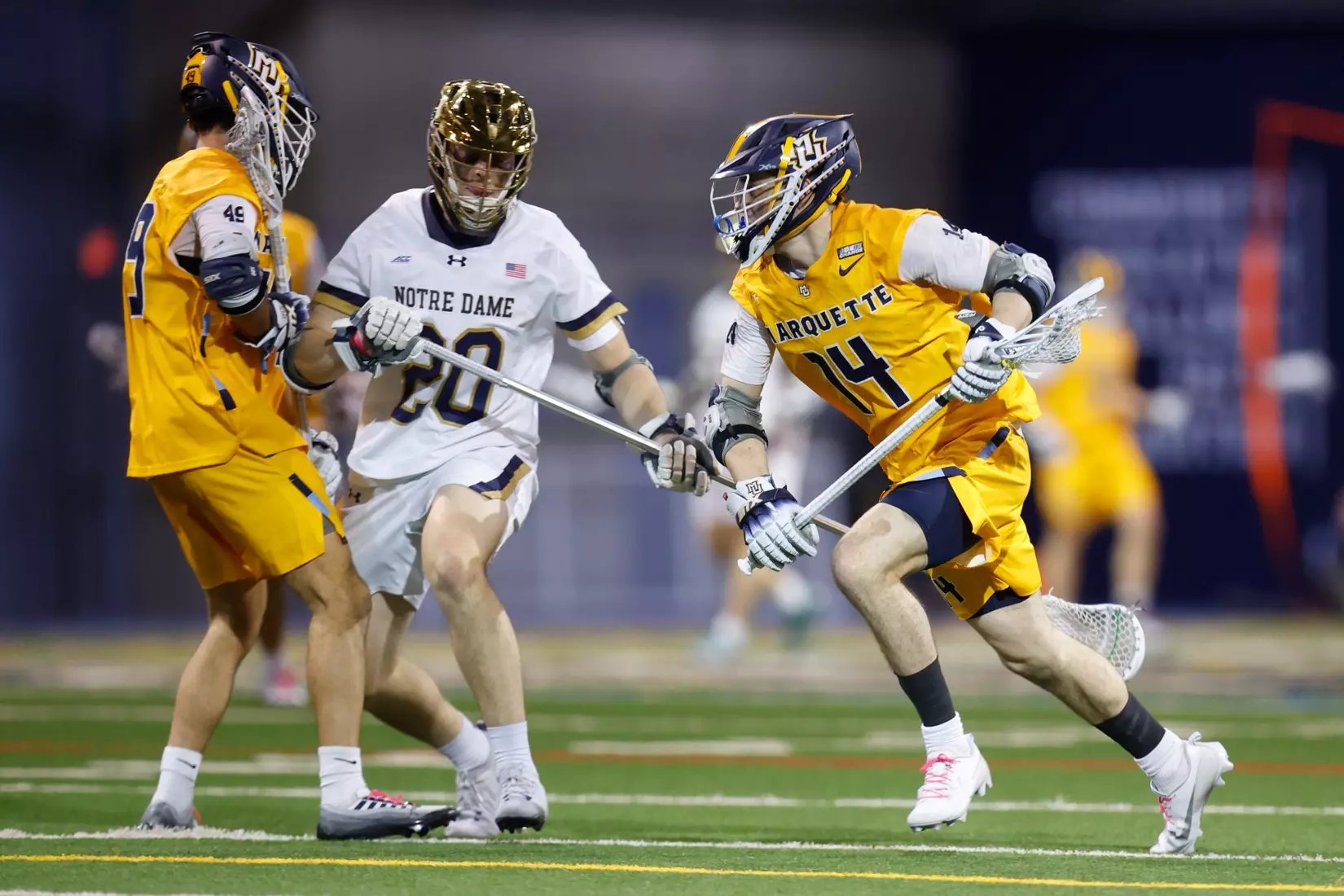 Notre Dame IN - February 15, 2023: Marquette Men’s Lacrosse vs Notre Dame
Photo by Marcus SnowdenSOUTH BEND, IN - February 15, 2023: Marquette Men’s Lacrosse vs Notre Dame Celebration
Photo by Marcus Snowden