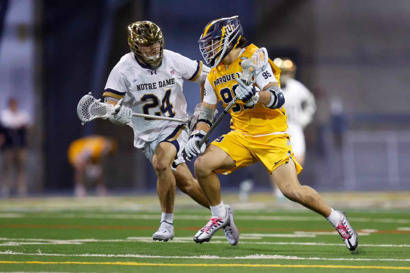 Notre Dame IN - February 15, 2023: Marquette Men’s Lacrosse vs Notre Dame
Photo by Marcus SnowdenSOUTH BEND, IN - February 15, 2023: Marquette Men’s Lacrosse vs Notre Dame Celebration
Photo by Marcus Snowden