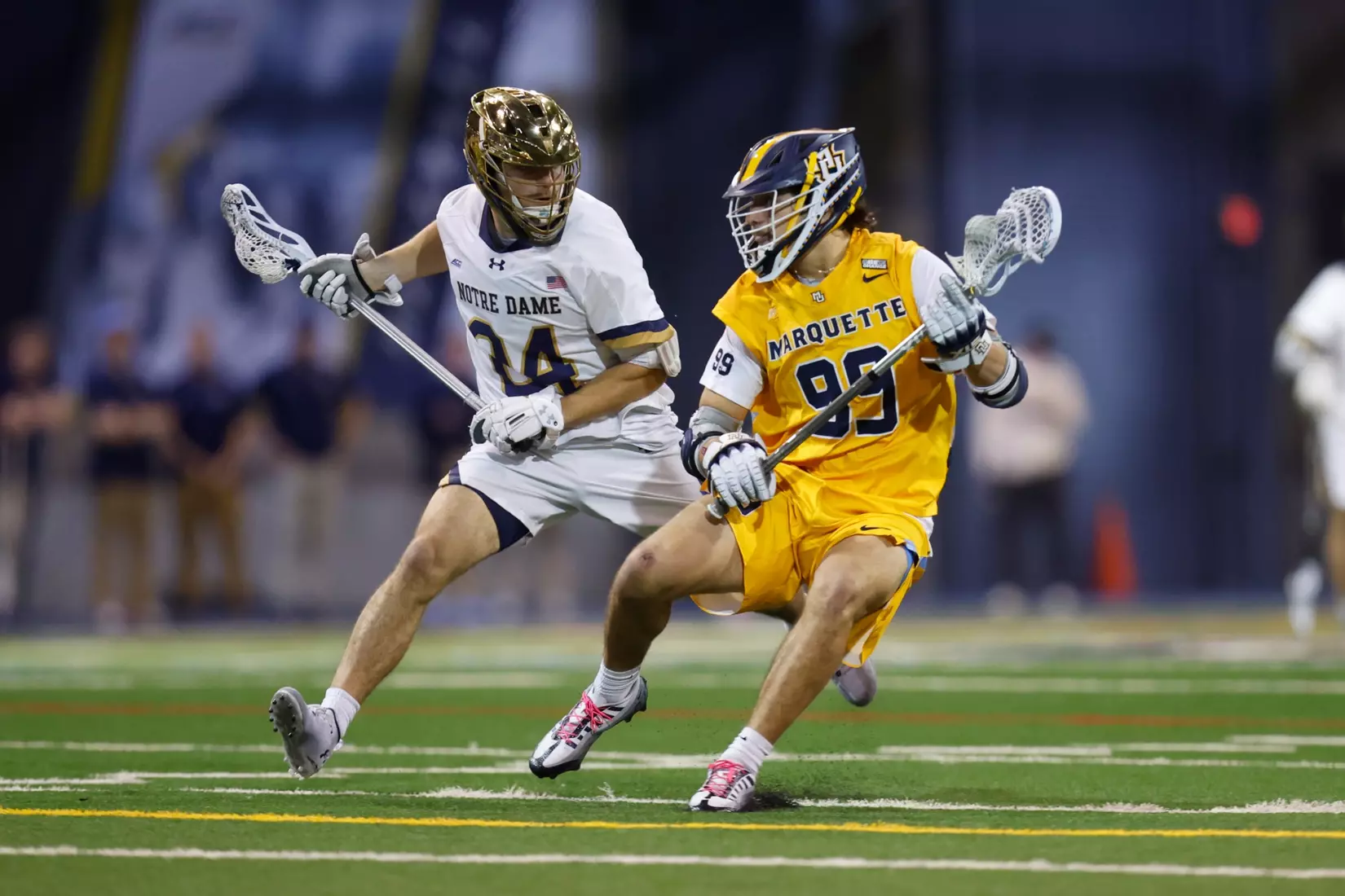 Notre Dame IN - February 15, 2023: Marquette Men’s Lacrosse vs Notre Dame
Photo by Marcus SnowdenSOUTH BEND, IN - February 15, 2023: Marquette Men’s Lacrosse vs Notre Dame Celebration
Photo by Marcus Snowden