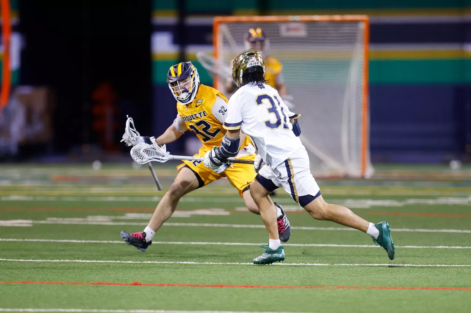 Notre Dame IN - February 15, 2023: Marquette Men’s Lacrosse vs Notre Dame
Photo by Marcus SnowdenSOUTH BEND, IN - February 15, 2023: Marquette Men’s Lacrosse vs Notre Dame Celebration
Photo by Marcus Snowden