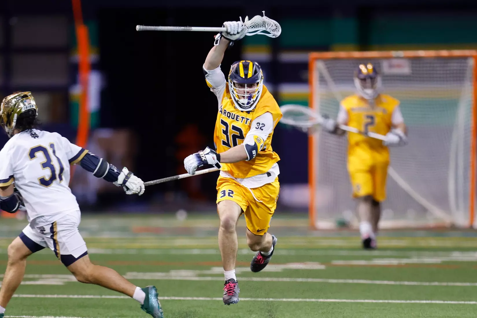 Notre Dame IN - February 15, 2023: Marquette Men’s Lacrosse vs Notre Dame
Photo by Marcus SnowdenSOUTH BEND, IN - February 15, 2023: Marquette Men’s Lacrosse vs Notre Dame Celebration
Photo by Marcus Snowden