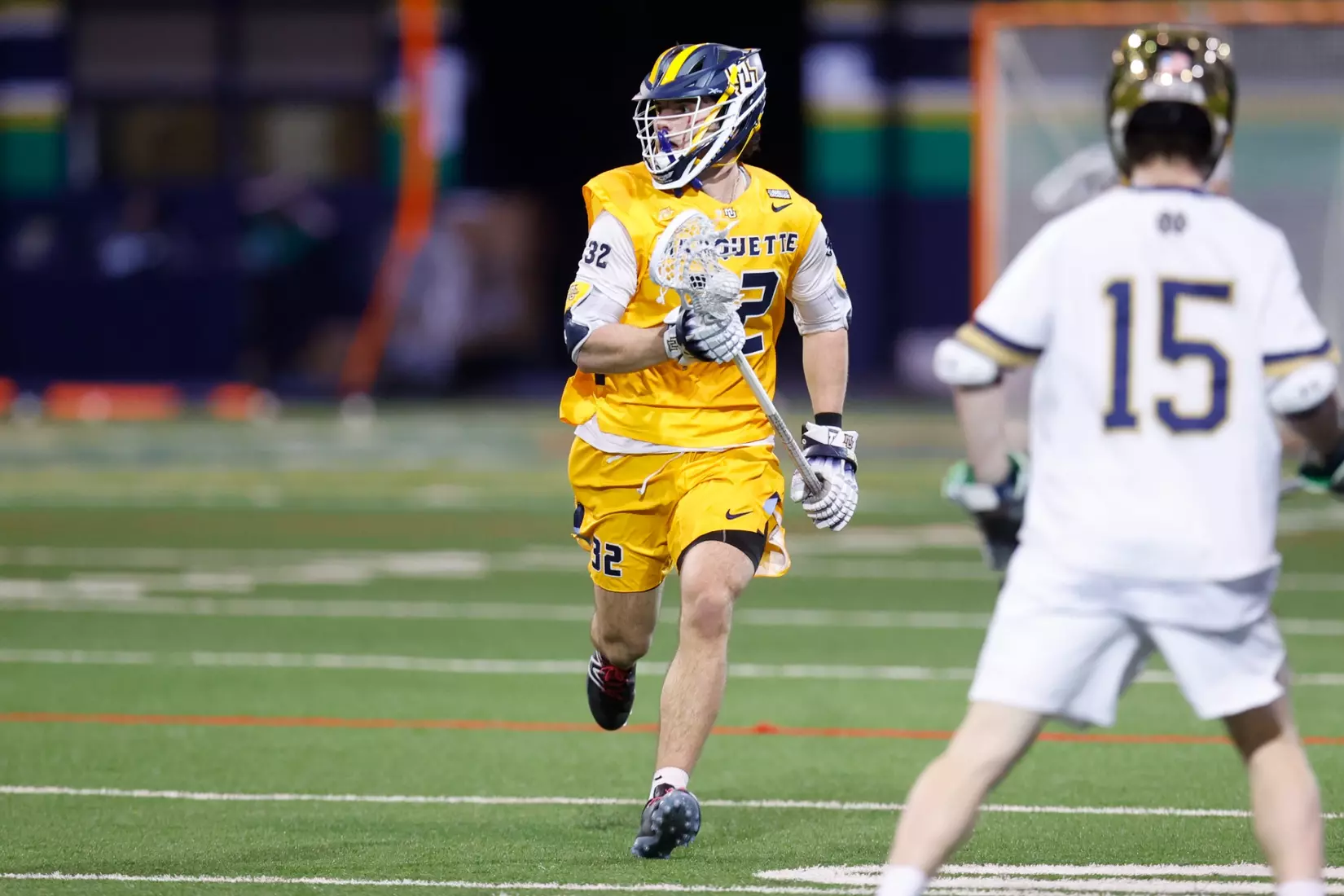 Notre Dame IN - February 15, 2023: Marquette Men’s Lacrosse vs Notre Dame
Photo by Marcus SnowdenSOUTH BEND, IN - February 15, 2023: Marquette Men’s Lacrosse vs Notre Dame Celebration
Photo by Marcus Snowden