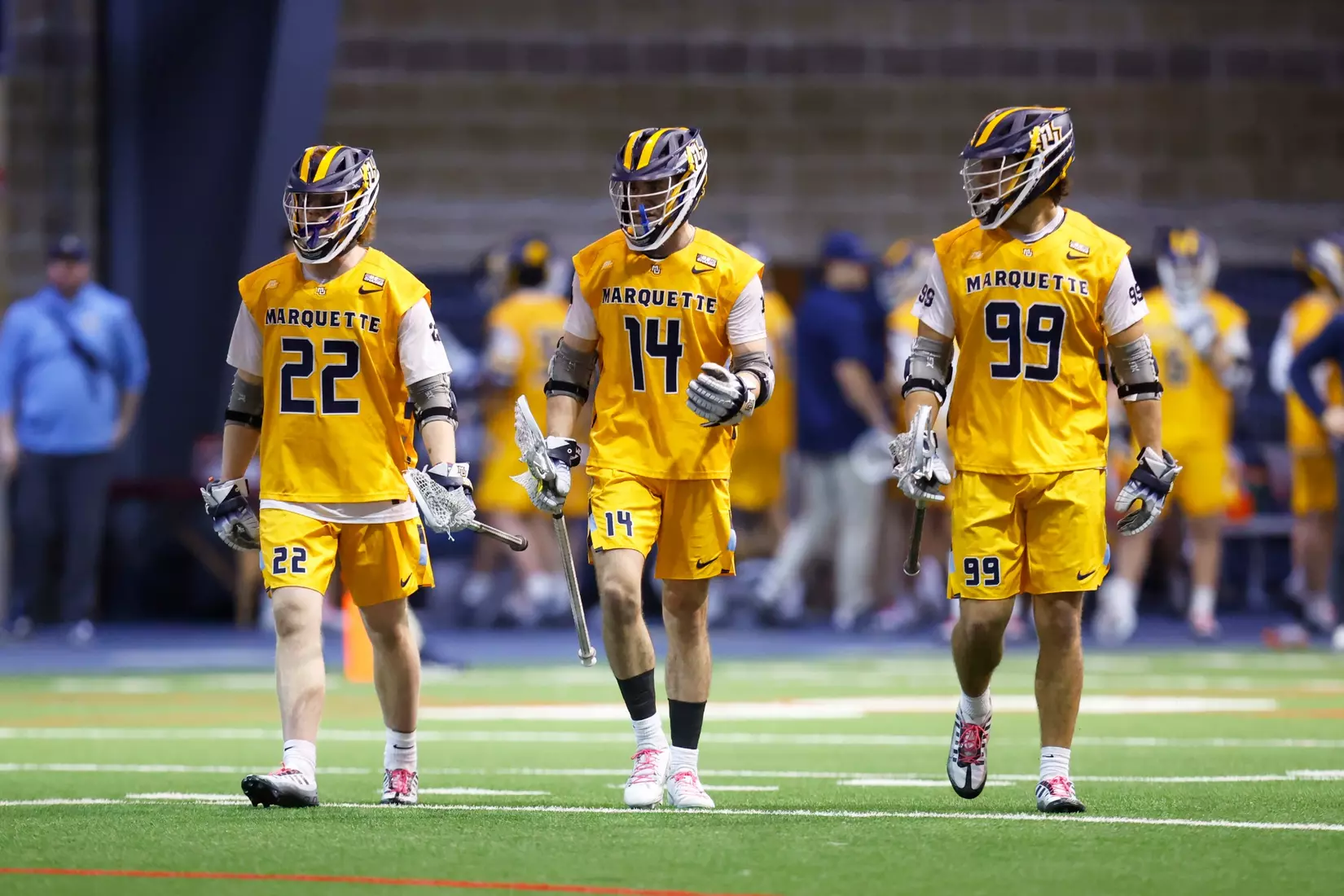 Notre Dame IN - February 15, 2023: Marquette Men’s Lacrosse vs Notre Dame
Photo by Marcus SnowdenSOUTH BEND, IN - February 15, 2023: Marquette Men’s Lacrosse vs Notre Dame Celebration
Photo by Marcus Snowden