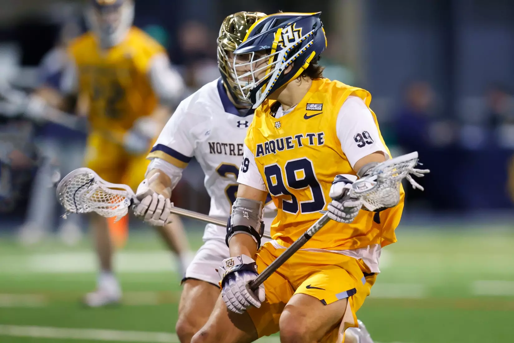 Notre Dame IN - February 15, 2023: Marquette Men’s Lacrosse vs Notre Dame
Photo by Marcus SnowdenSOUTH BEND, IN - February 15, 2023: Marquette Men’s Lacrosse vs Notre Dame Celebration
Photo by Marcus Snowden