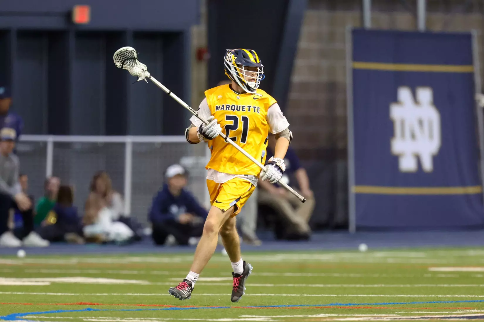 Notre Dame IN - February 15, 2023: Marquette Men’s Lacrosse vs Notre Dame
Photo by Marcus SnowdenSOUTH BEND, IN - February 15, 2023: Marquette Men’s Lacrosse vs Notre Dame Celebration
Photo by Marcus Snowden